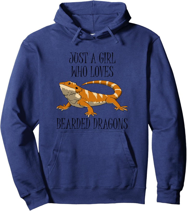 Mädchen mag Bartagam Echse Reptil Ironisch Pullover Hoodie