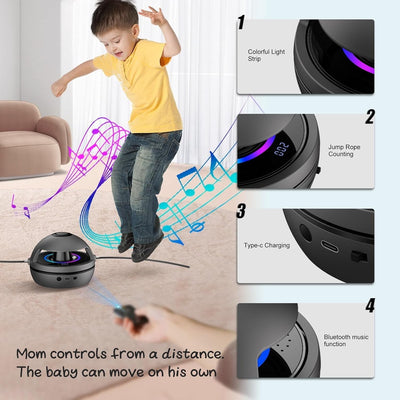 Elektronische Springseil, Smart Jump Rope Machine mit Fernbedienung, Bluetooth Springseilmaschine, E