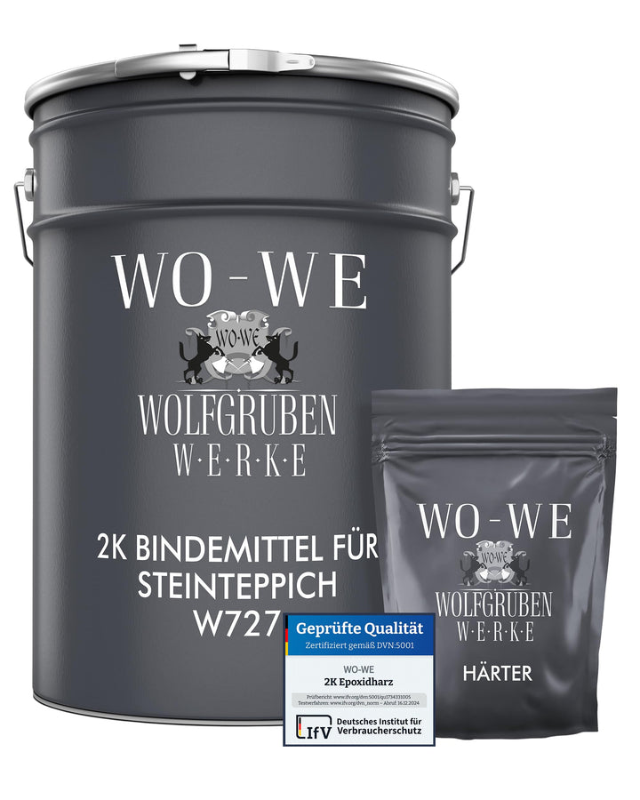 2K Bindemittel für Steinteppich Haftvermittler Natursteinteppich W727-3Kg, 3Kg