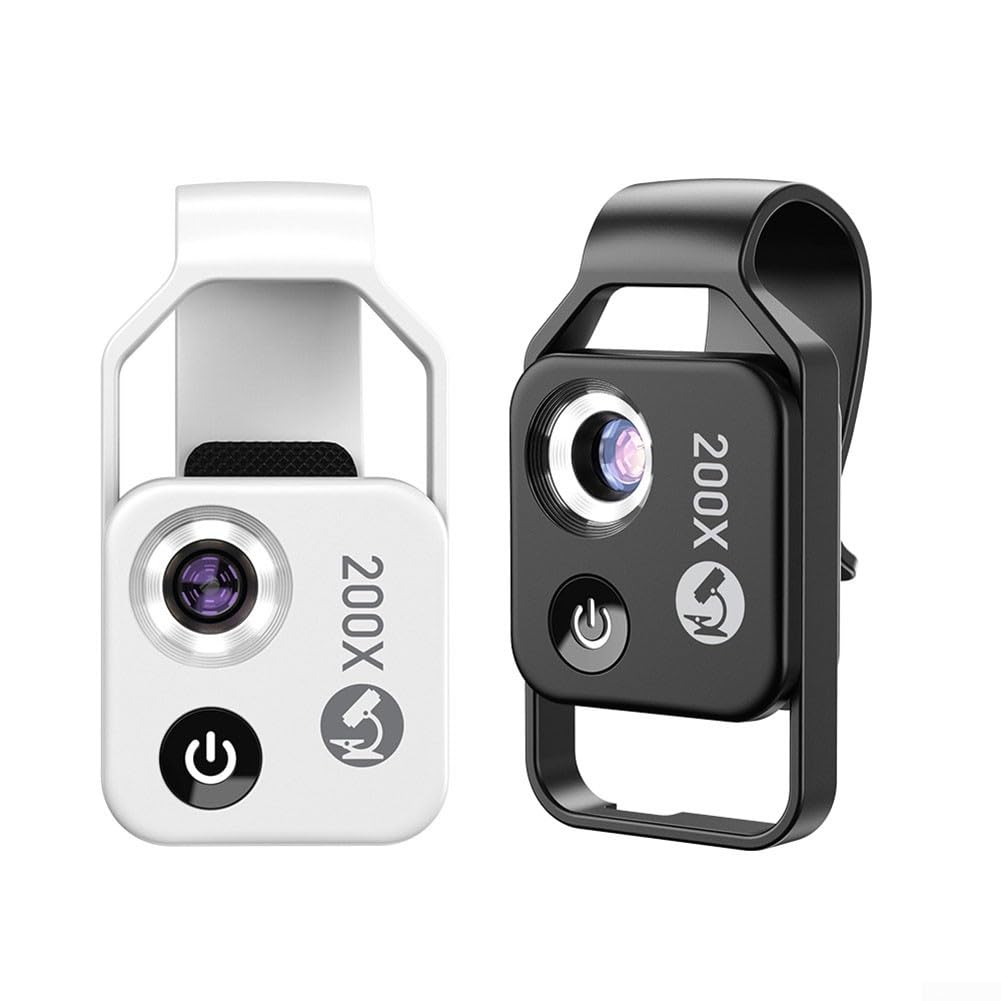 200 x Handy-Mikroskop-Objektiv mit LED-Licht, tragbares digitales Mikroskop für Kinder, Handmikrosko