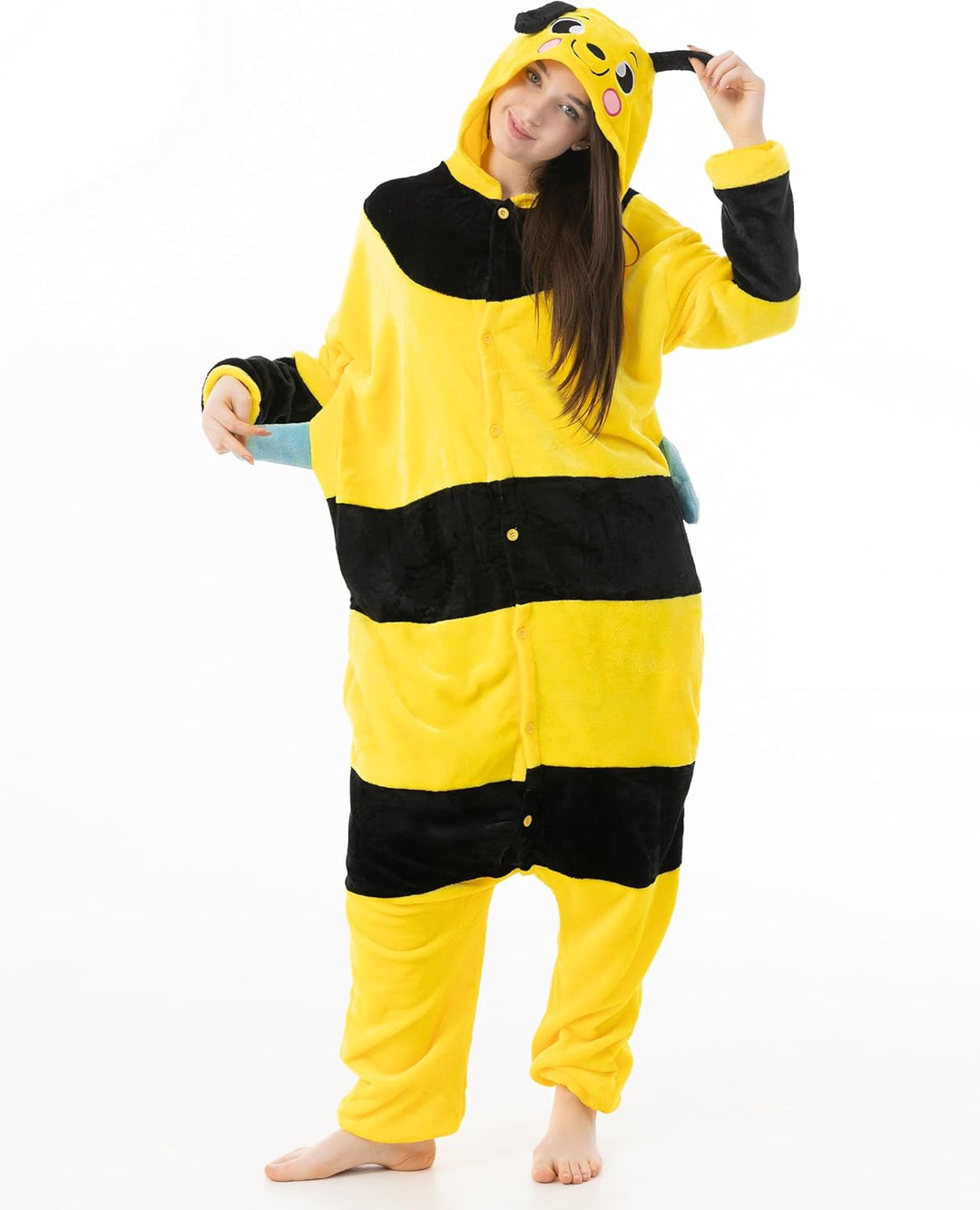 Katara Plüsch Kostüme/Onesies für Erwachsene, (Herren, Damen, Unisex) S Biene, S Biene