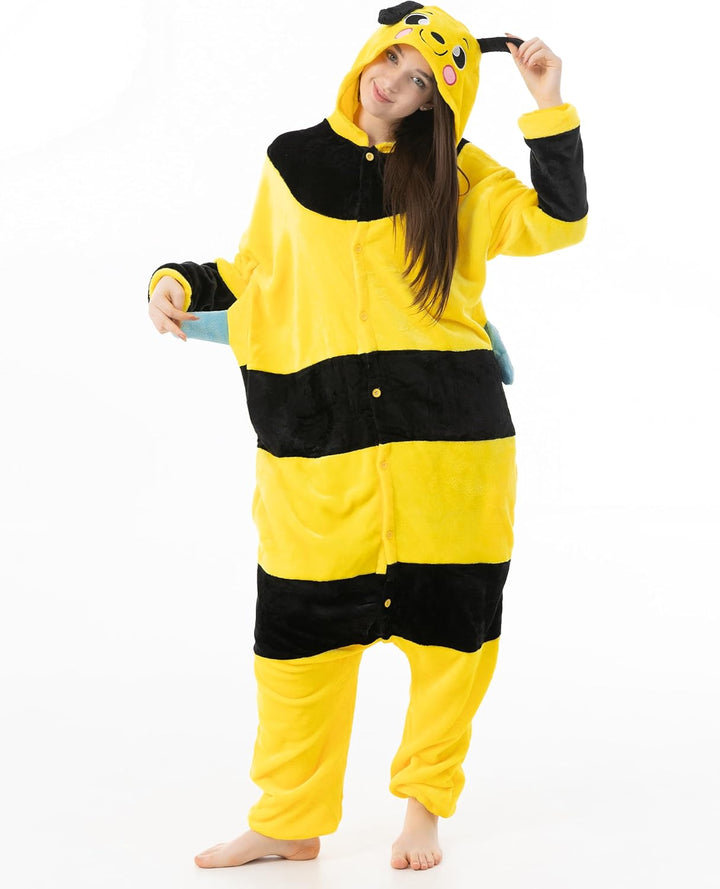 Katara Plüsch Kostüme/Onesies für Erwachsene, (Herren, Damen, Unisex) S Biene, S Biene