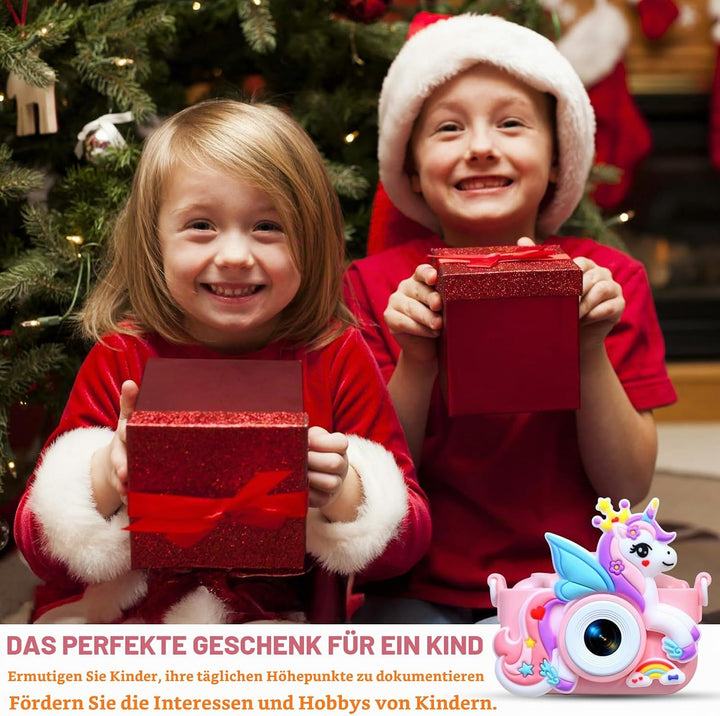 Kinderkamera, Digitalkamera Kinder 1080P 2,0"-Bildschirm Kinder Kamera mit 32GB Karte, Selfie Digita