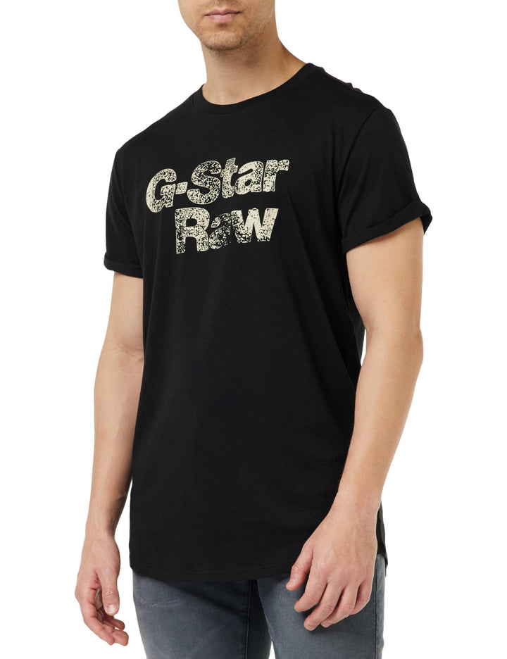 G-STAR RAW Herren Painted Graphic Lash T-Shirt S Schwarz (Dk Black D24667-336-6484), S Schwarz (Dk B