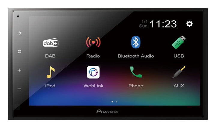 Pioneer DMH-A340DABAN, 2-DIN-Multimedia Player, Kurze Einbautiefe, 6,8-Zoll ClearType-Touchscreen, S