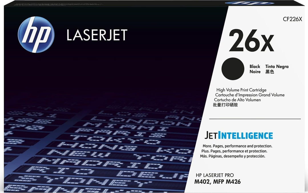 HP 26X (CF226X) Schwarz Original Toner mit hoher Reichweite für HP Laserjet Pro M402, HP Laserjet Pr