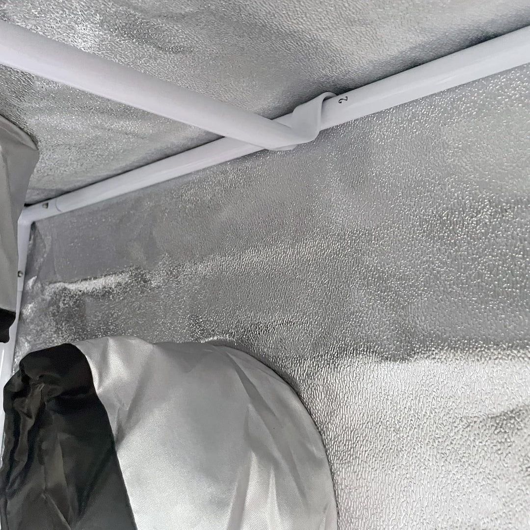 by Crescience Growzelt 80 x 80 x 160 cm Anbauzelt, Metall-Strangel, Hochreflektierendes 600 D anzuch