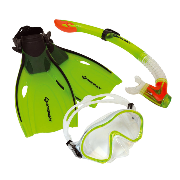 Schildkröt Kinder-Schnorchelset Bermuda 3-teilig, Brille, Schnorchel, verstellbare Flossen in versch