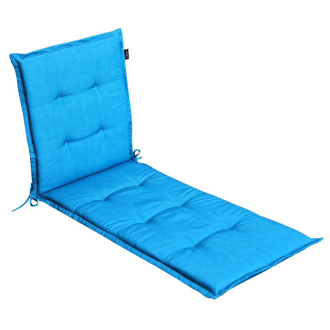 LILENO HOME Sonnenliege Auflage als [1er Set - Rollliege] in Aqua Uni - Gartenliegen Auflage perfekt