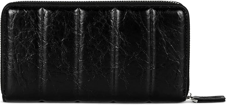 Damen Brieftasche TRUSSARDI D SCHWARZ 75W003559Y09998.K299 Dünen Geldbörse Ziparound gross schwarz N