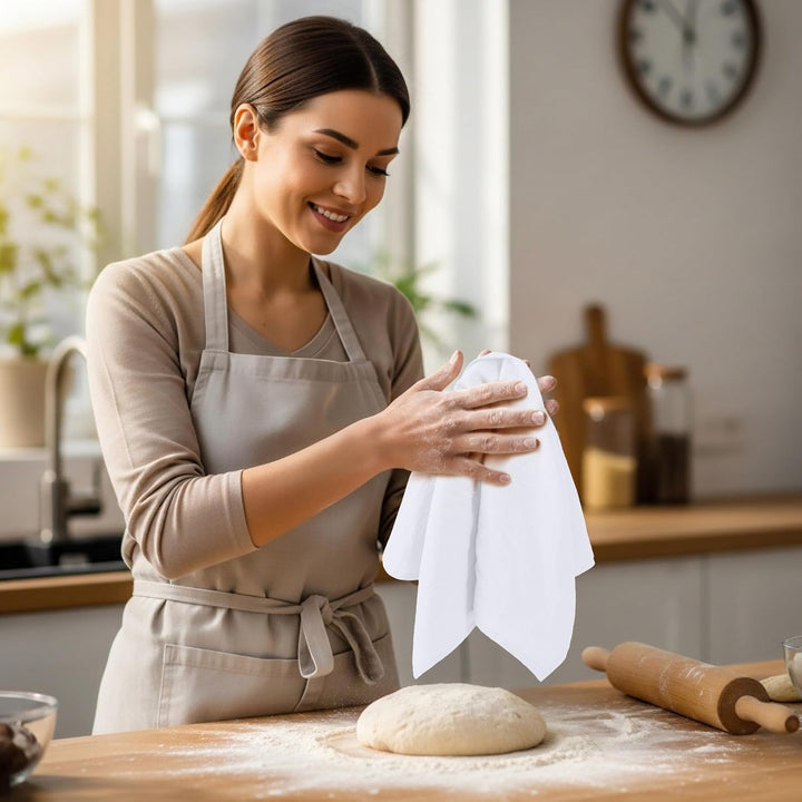 Utopia Kitchen Geschirrtücher mit Mehlsack, 71 x 71 cm, ringgesponnene 100 % Baumwolle, maschinenwas
