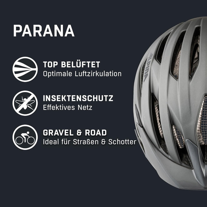 ALPINA Parana - Leichter, Individuell Anpassbarer Touren Fahrradhelm Mit Fliegennetz Für Erwachsene,