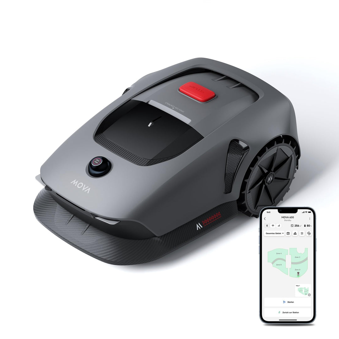 MOVA 600 Kit, Rasenmäher Roboter mit 81x Ersatzmesser,3D-LiDAR Mähroboter ohne Begrenzungskabel & ge