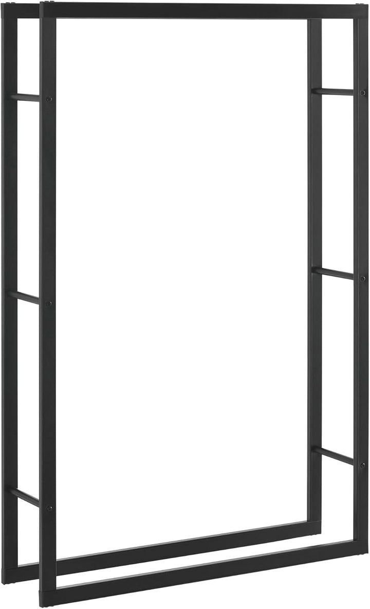 [en.casa] Kaminholzregal Täby Brennholzregal innen aussen Metall 100 x 25 x 150 cm Holzunterstand St