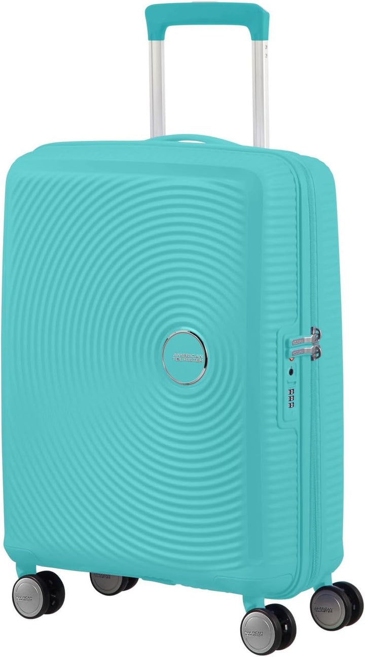 American Tourister Soundbox - Spinner S Erweiterbar Handgepäck, 55 cm, 35.5/41 L, Blau (Poolside Blu