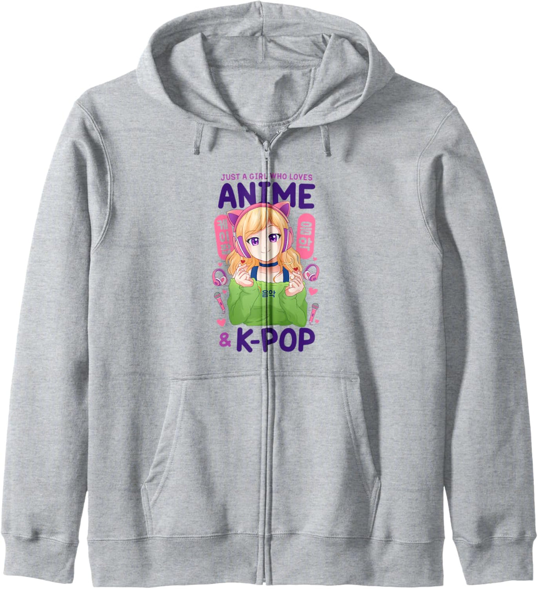 Kawaii Niedliches Anime Mädchen Otaku Japanisches K-Pop Kapuzenjacke
