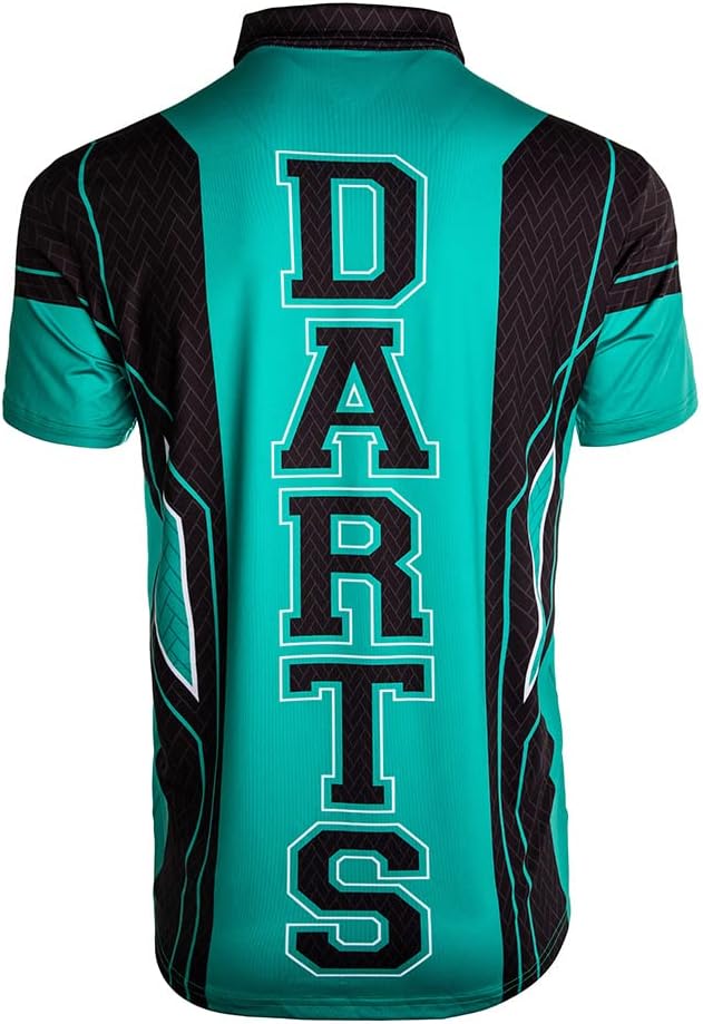 CUESOUL Darts Road ONE Atmungsaktiver Dart-Shirt 3XL Schwarz, 3XL Schwarz
