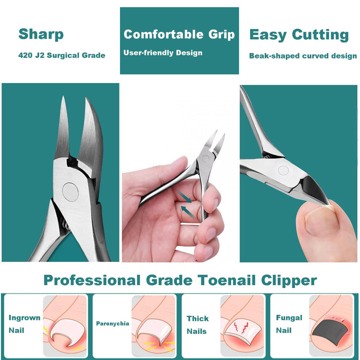 Ingrown Zehennagel Entfernung Kit, Pediküre Werkzeuge Kit Professionelles Messer Set Edelstahl Ingro