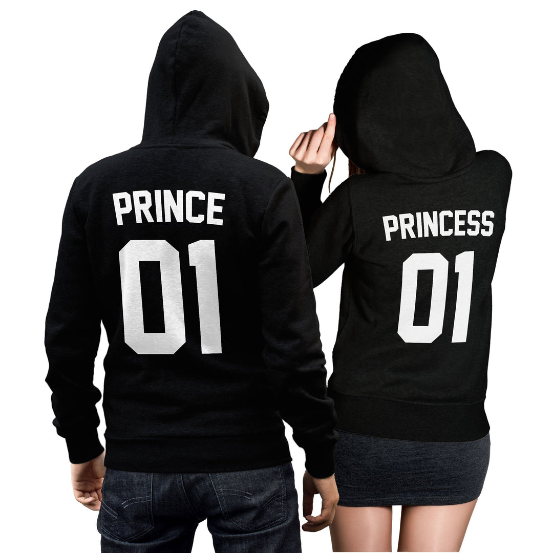 CVLR Prince Princess Pullover Pärchen Set - 2 Hoodies für Paare - Couple-Pullover - Geschenk-Idee -