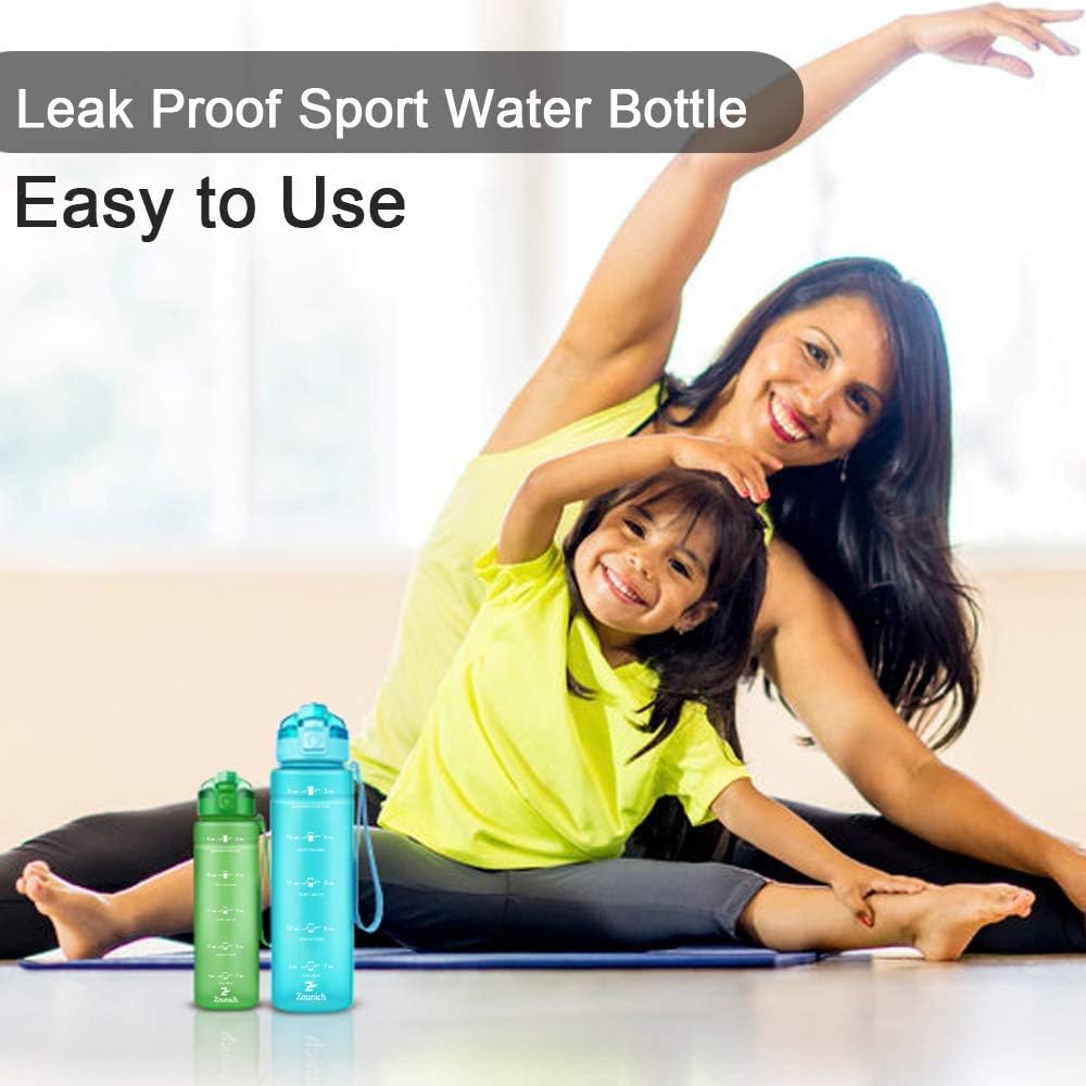 Zounich Trinkflasche Kinder Auslaufsichere 1L/700ml/500ml-BPA frei trinkflaschen Sport Tritan Kunsts