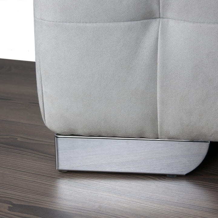 P17 - GROSSETO New | Set 4 Metallfüsse +16 Schrauben | Finish: Chrom | Masse: Höhe 5,5 cm Länge und
