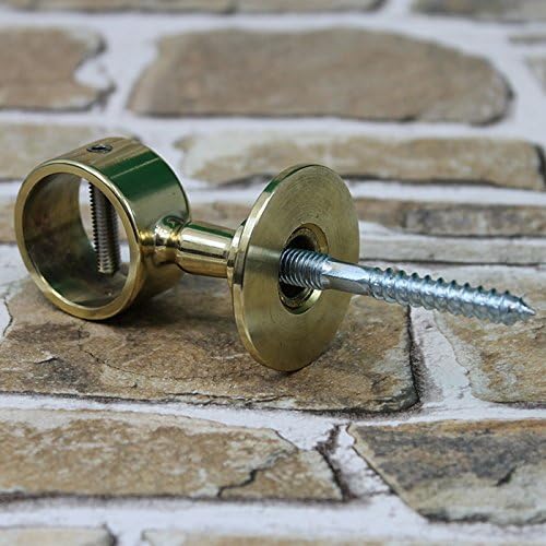 HAMBURGER TAUWERK-FABRIK EST. 1901 2 Endkappen und 7 Seilträger Messing glänzend für 30mm Handlaufse