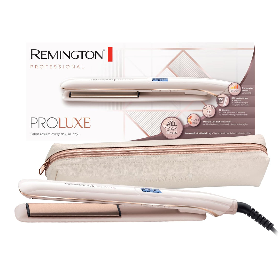Remington Glätteisen PROluxe (OPTIheat-Technologie für lang anhaltende Styling-Ergebnisse in nur ein