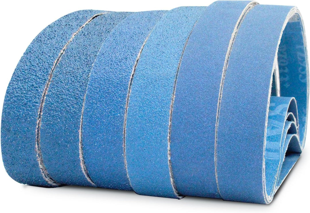 Zirkonkorund Schleifbänder 30 x 533 mm je 5 x Körnung 60/80/100/120/240/320 für Bandschleifer|Powerf