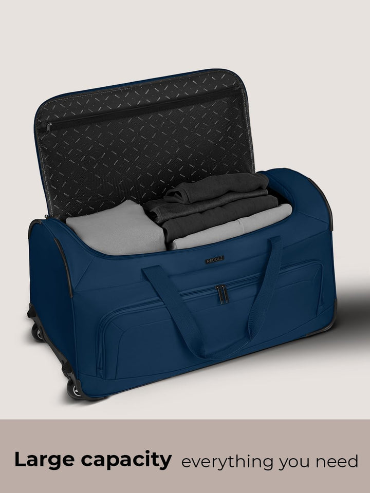 REDOLZ grosse L Trolley-Reisetasche mit Rollen 71 cm | 81 Liter | für Männer & Frauen (Duffle Essent