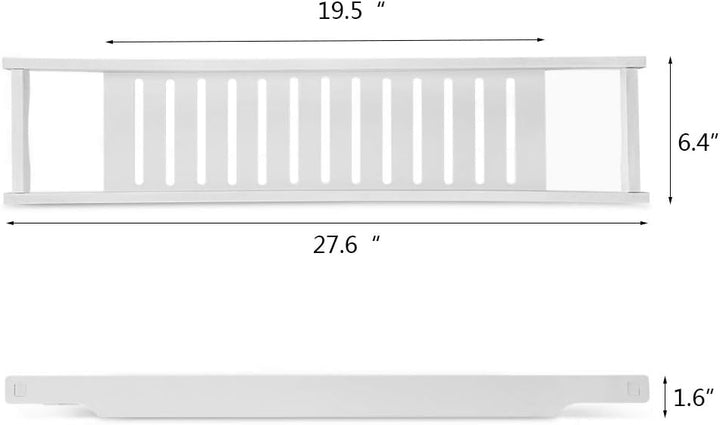 Badewannentablett Holz Badewannenablage Bad Tablett für Badewanne, 4.1 x 70.1 x 16.3 cm, Badablage W