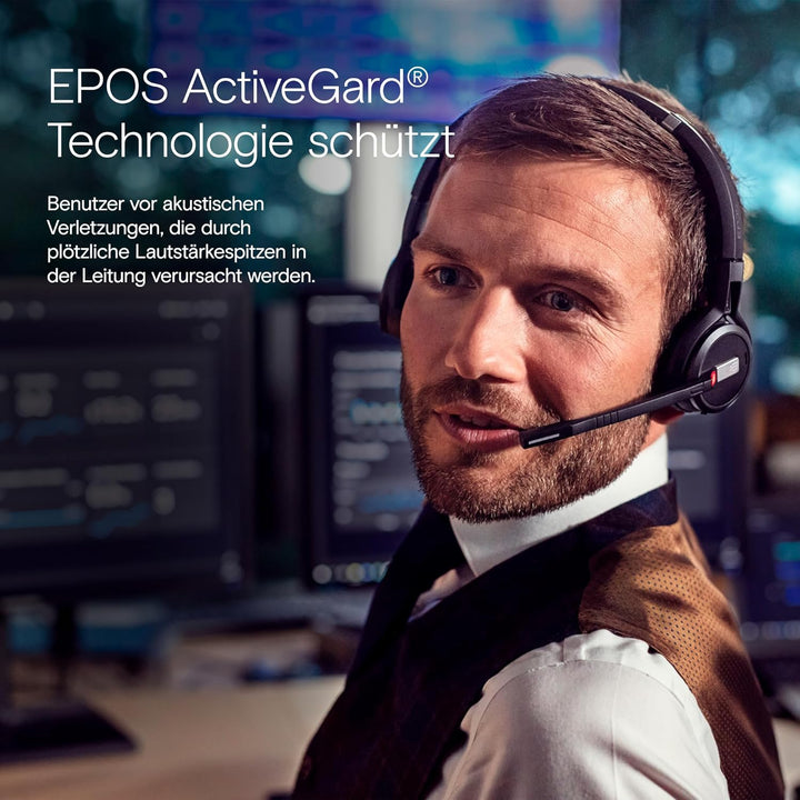 EPOS Impact SDW 60 HS - Hochwertiges DECT Wireless Headset, Geräuschunterdrückung, UC-Optimiert, Mul