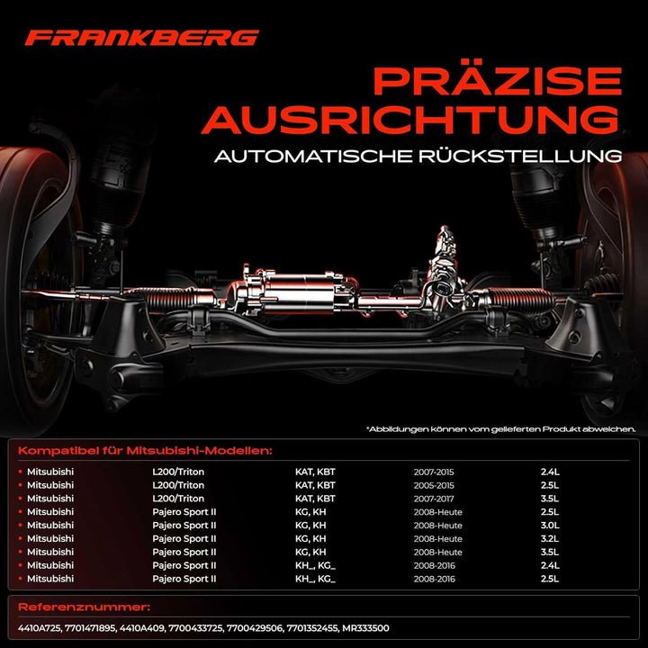 Frankberg Lenkgetriebe Servolenkgetriebe Hydraulisch für Linkslenker Kompatibel mit L 200/Triton KA_