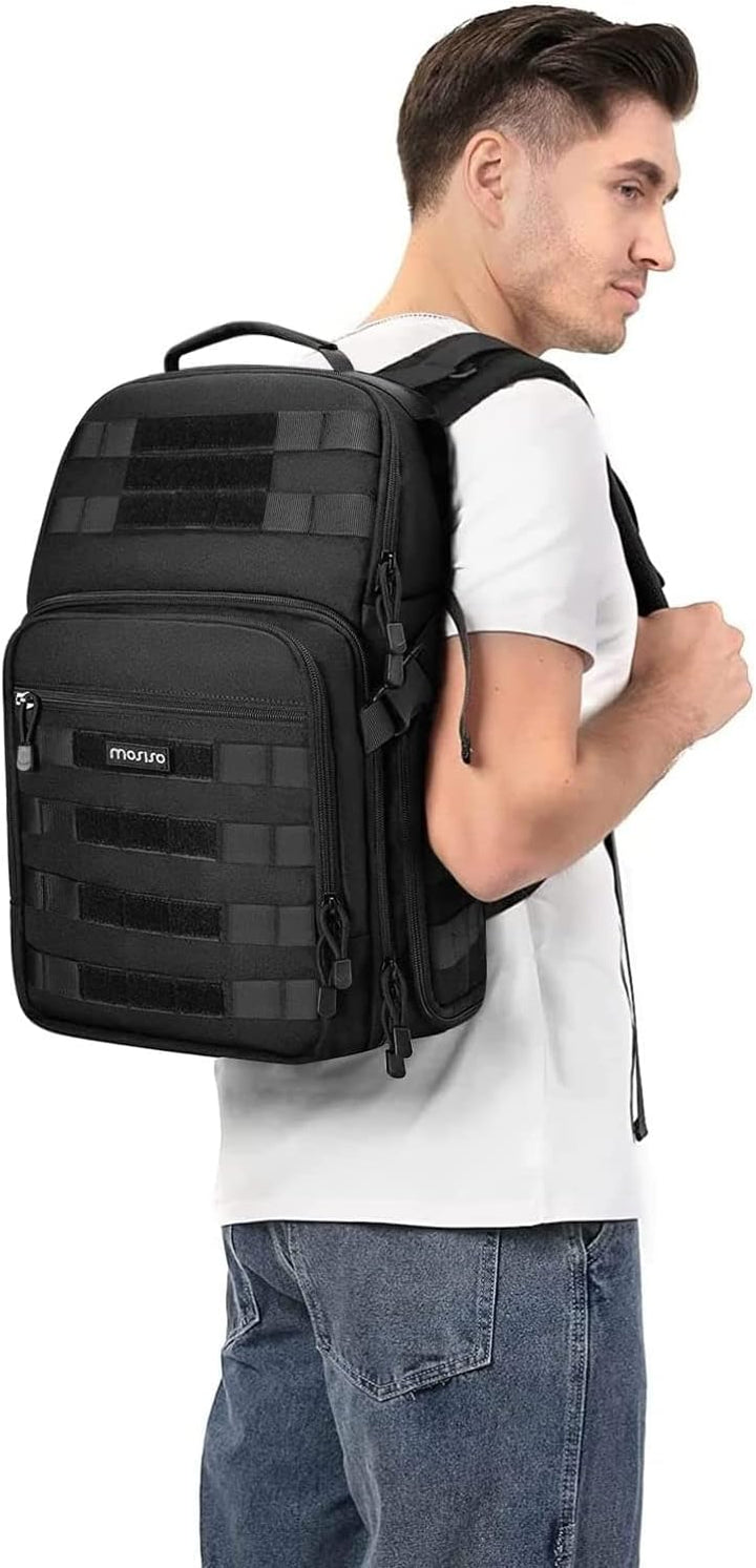 MOSISO Kamerarucksack, DSLR/SLR/Spiegellose Fotografie Taktisch Kamera Tasche Hülle Wandern im Freie