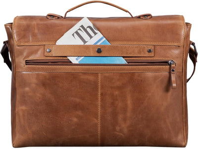 STILORD 'Alfred' Vintage Leder Aktentasche aufsteckbar XL gross Laptoptasche 17 Zoll Lehrertasche Do