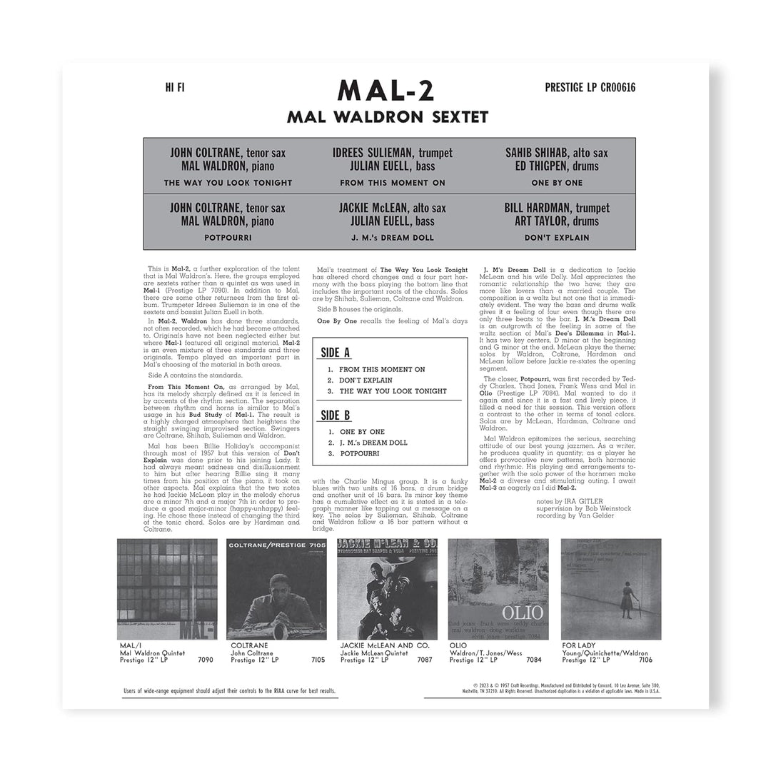 Mal/2, Vinyl