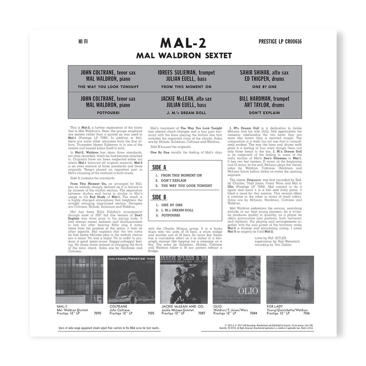 Mal/2, Vinyl
