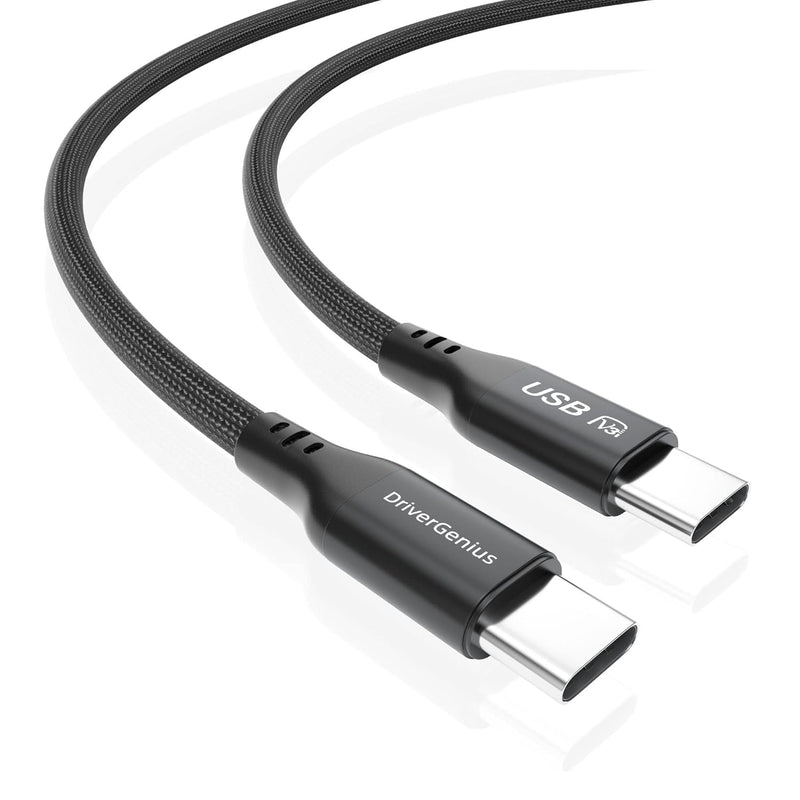 DriverGenius USB4.0 40Gbps USB-C zu C 8K/60Hz Video Konverter Adapter - PD3.1 240W Ladekabel, Kompat