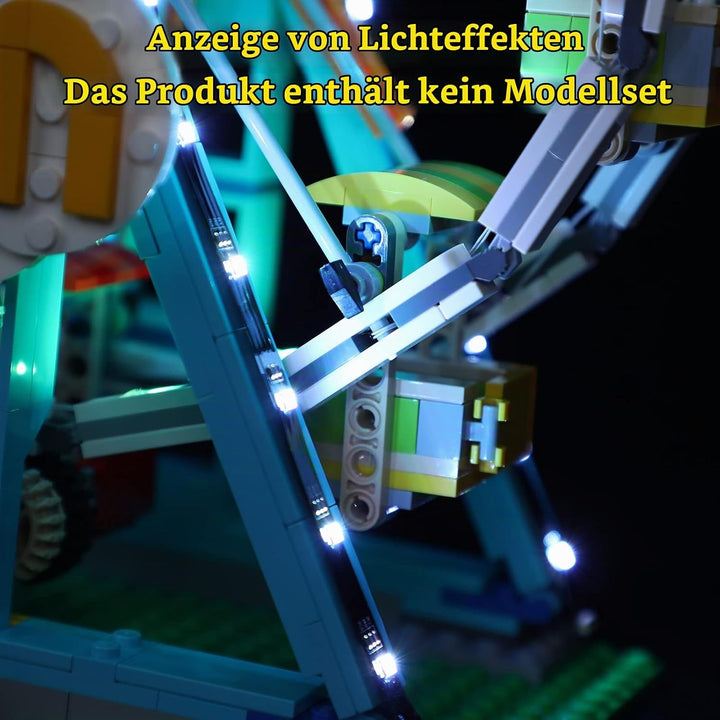 GEAMENT LED Licht-Set (Fernbedienung) Kompatibel mit Lego Riesenrad (Ferris Wheel) - Beleuchtungsset