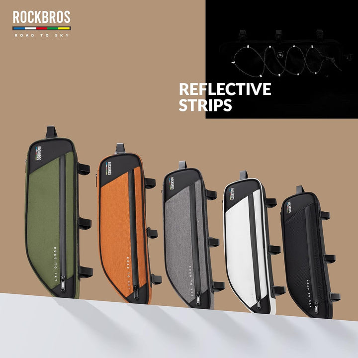 ROCKBROS Road-to-Sky Fahrrad Rahmentasche Reflektierende Wasserabweisende Fahrradtasche für Rahmen 2