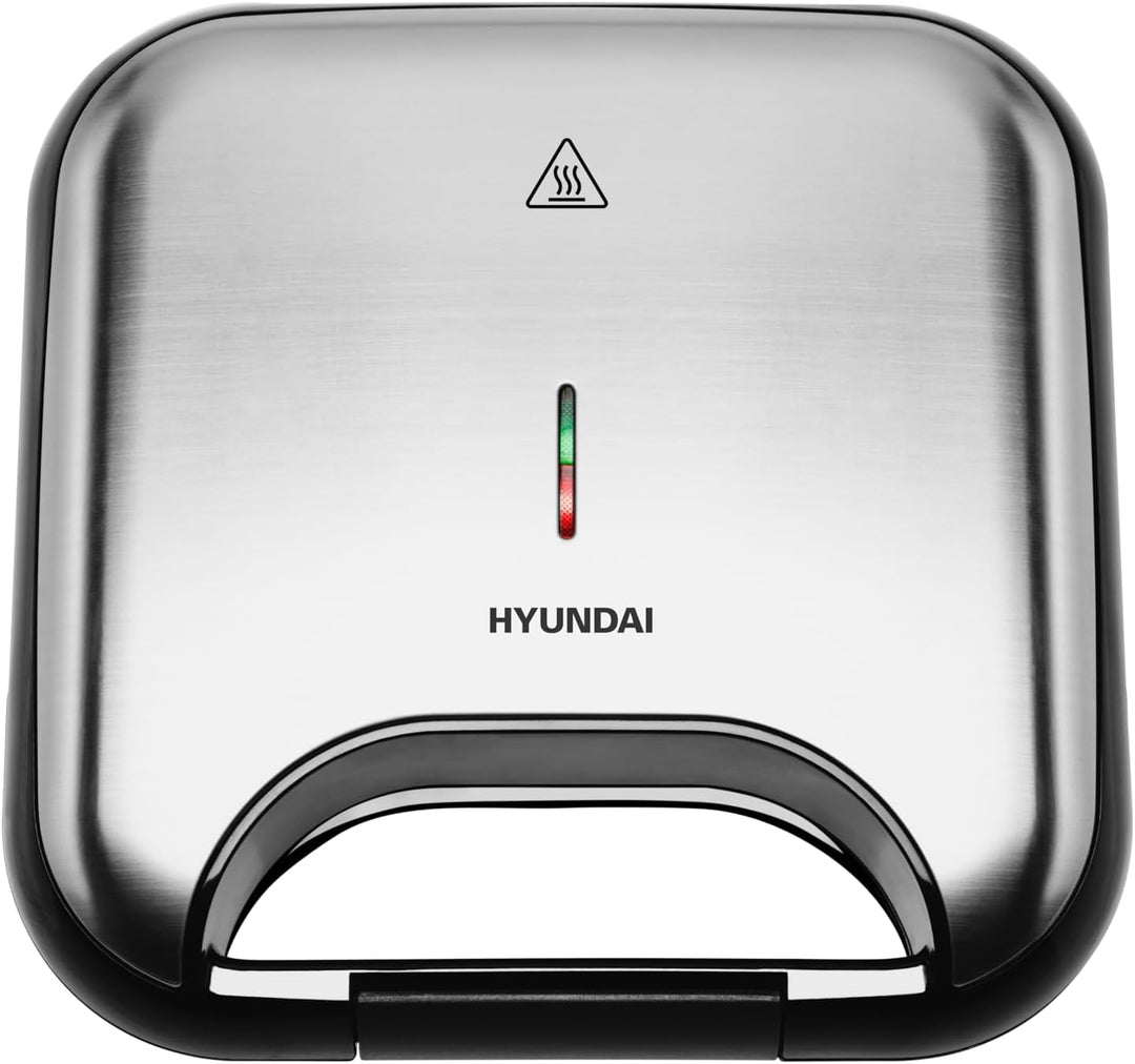 HYUNDAI ELECTRONICS SM615 I Sandwichmaker I 750 W | Sandwich-Toaster | 4 Dreiecks-Sandwiches | Kontr