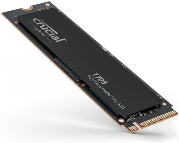 Crucial T705 1TB SSD PCIe Gen5 NVMe M.2 Interne SSD, bis zu 13.600MB/s, Microsoft DirectStorage, PCI