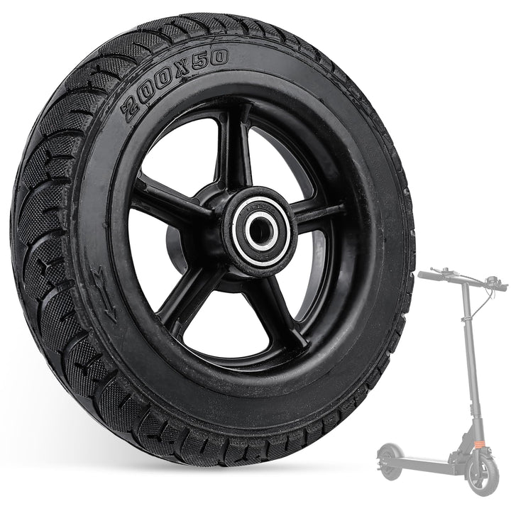 LEKEFETO Elektroroller Vollgummireifen für Elektro Roller Vorderrad, 8 Zoll Vollreifen, 200x50 mm An