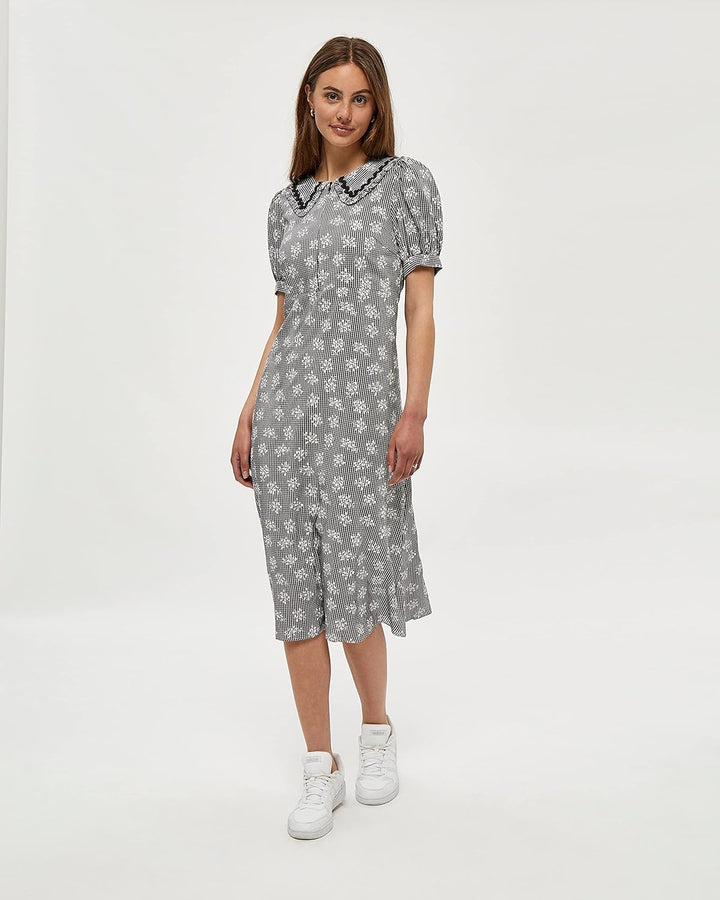 Desires Damen Helen Dress Kleid XS 9000p Black Print, XS 9000p Black Print