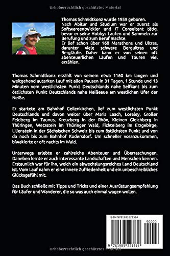 Mein Deutschlandlauf 2017 vom Westen in den Osten: 1160 km zu Fuss vom westlichsten zum östlichsten