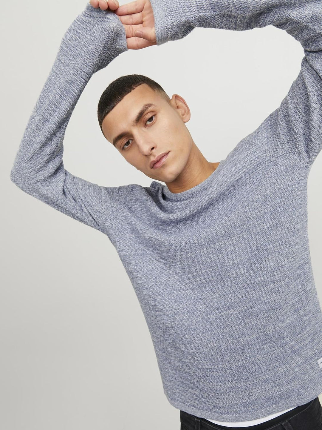 JACK & JONES Herren Jjegreg Knit Crew Neck Sn Strickpullover XXL Pacific Coast/Detail:with Cloud Dan