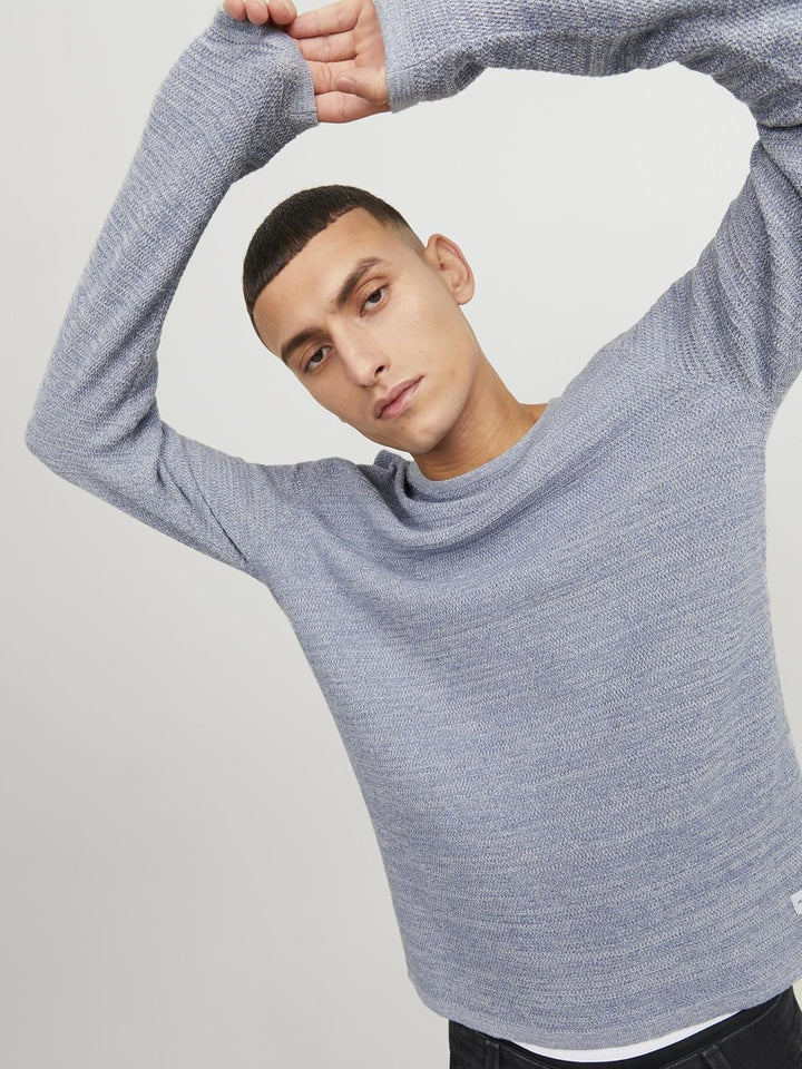 JACK & JONES Herren Jjegreg Knit Crew Neck Sn Strickpullover XXL Pacific Coast/Detail:with Cloud Dan