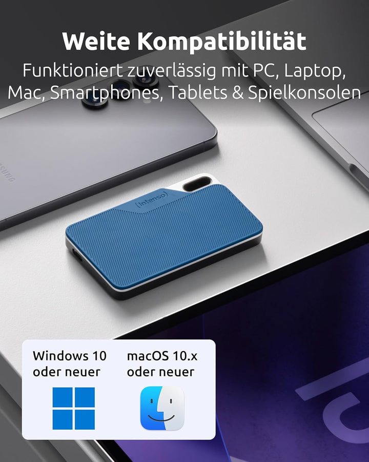 Intenso Externe SSD TX100, 500 GB Portable Solid State Drive, Super Speed USB 3.2 Gen 1x1 (5 Gbit/s)