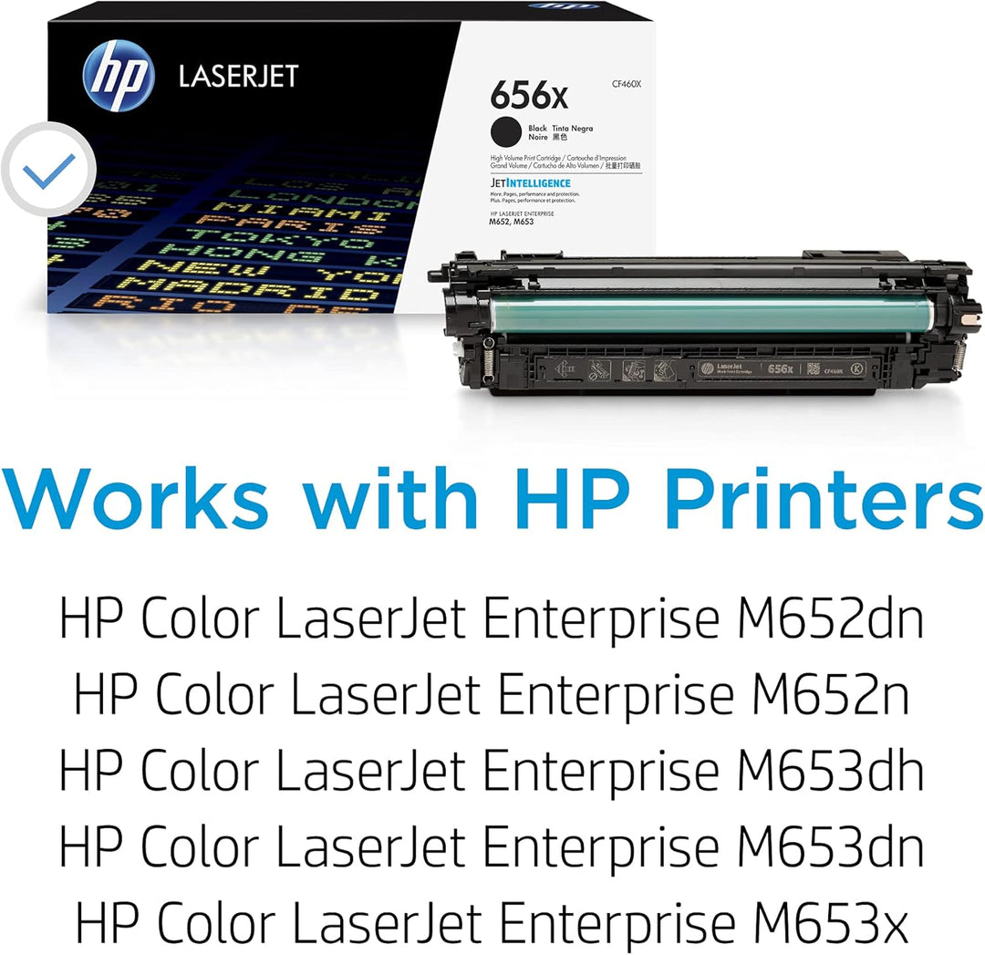 HP 656X (CF460X) Schwarz Original Toner mit hoher Reichweite für HP Color LaserJet Enterprise M652,