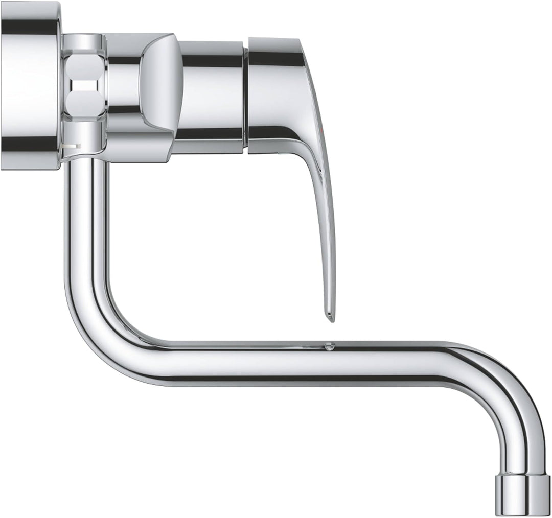 Grohe Wand-Spültisch-Einhebelmischer Eurosmart chr, schwenkb. Auslauf, Ausladung 216mm