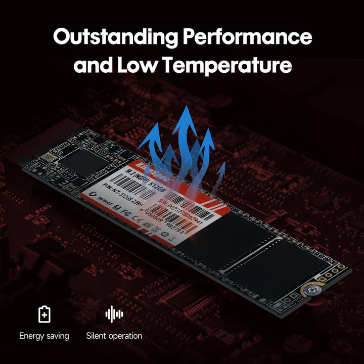 KingSpec 2TB M.2 SSD 2280, Interne Solid State Hard Drive-SATA iii 6Gb/s, M2 NGFF Disco Duro für Des